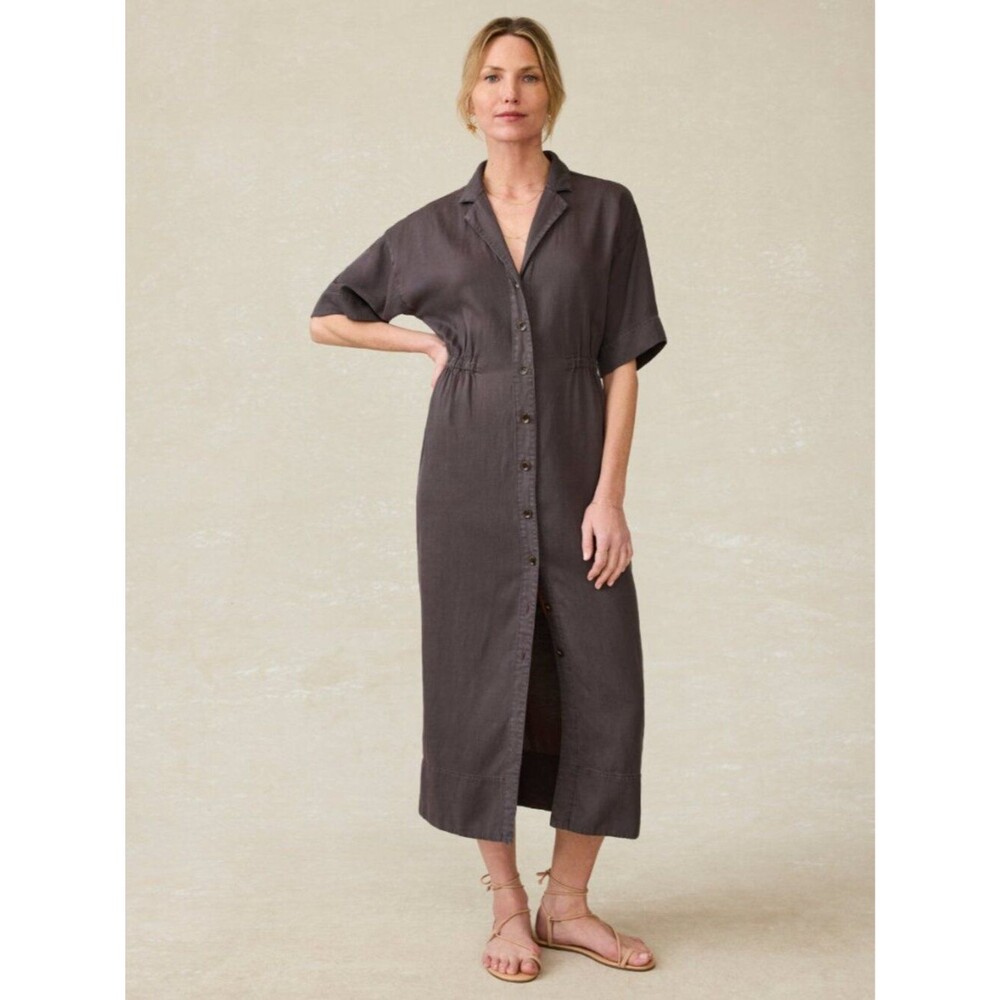 NWOT Faherty Topanga Drape Shirtdress / xs